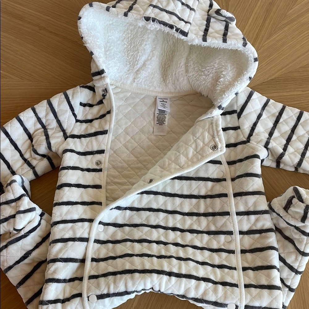 New Striped Hooded One-Piece Jackie